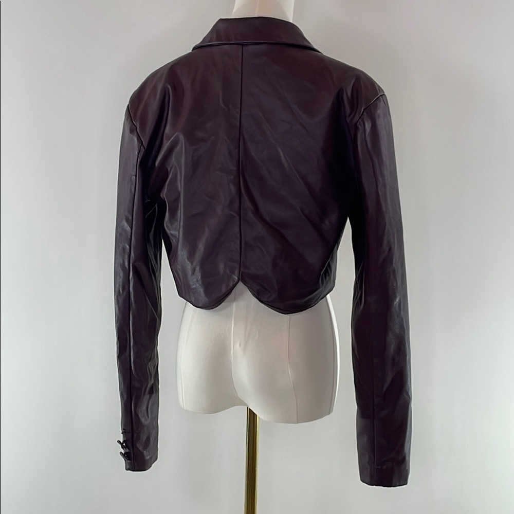 ASHLEY PARK x RTR, Voila Vegan Leather Blazer, L - Picture 6 of 9